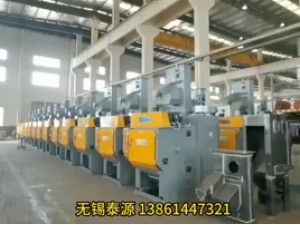 泰源履带式抛丸机车间